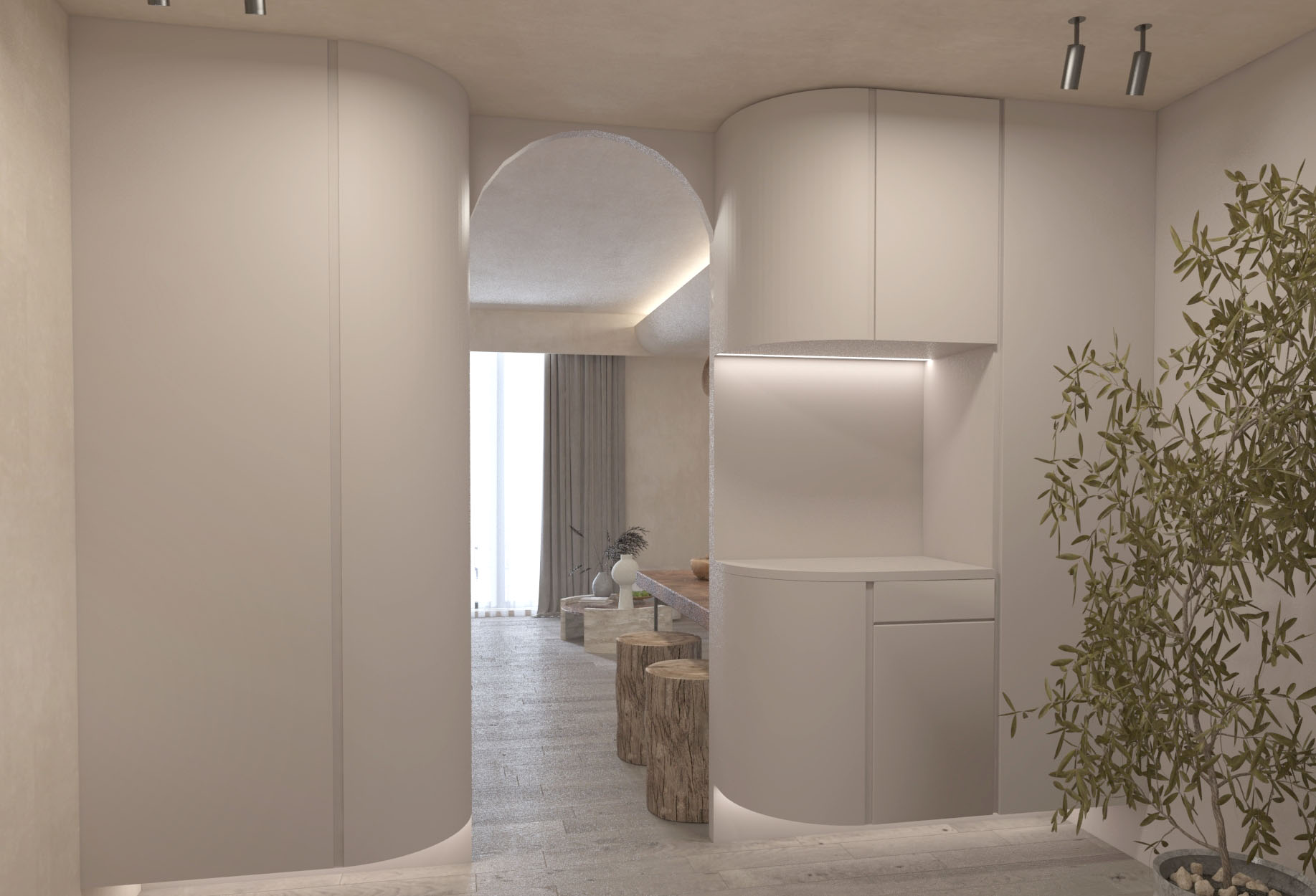 台南室內裝修|玄關裝潢案例照片:曲線時境|鴻柏掬光